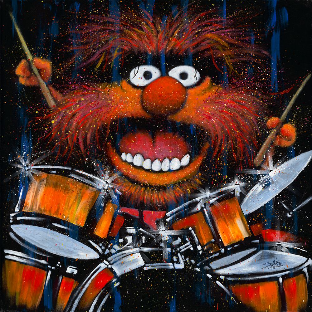 【取寄せ】 ディズニー Disney US公式商品 マペットショー Muppet マル ディセンダント ディセンダンツ マレフィセント 限定版 限定 キャンバス キャンバスアート 絵画 絵 アート インテリア 壁 装飾 デザイン [並行輸入品] Animal ''Rockin' Animal'' Gallery Wrapped