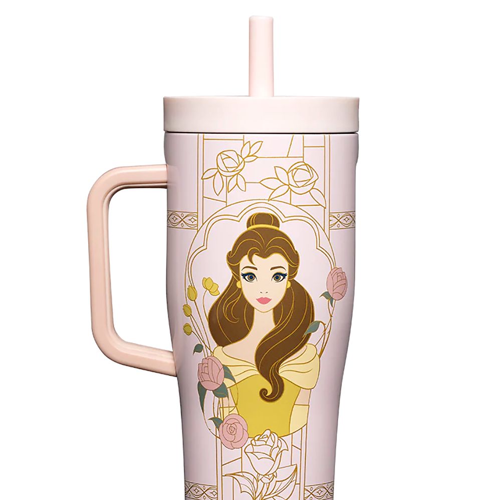 乐天商城 - 【取寄せ】 ディズニー Disney US公式商品 美女と野獣 ベル プリンセス 野獣 ストロー カップ コップ 食器 クルーザー 自転車 おもちゃ 玩具 ストロー付き Tシャツ 服 ステンレス製 コークシクル タンブラー [並行輸入品] Belle Stainless Steel Cruiser Cup with Stra