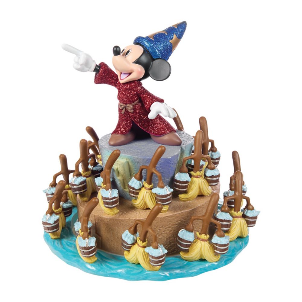 乐天商城 - 【取寄せ】 ディズニー Disney US公式商品 ミッキーマウス ミッキー ファンタジア 魔法使い 弟子 ドリーム プレシャスモーメント 置物 フィギュア 人形 おもちゃ ミュージカル ソーサラー [並行輸入品] Sorcerer Mickey Mouse ''A Fantastic Dream'' Musical Figure by