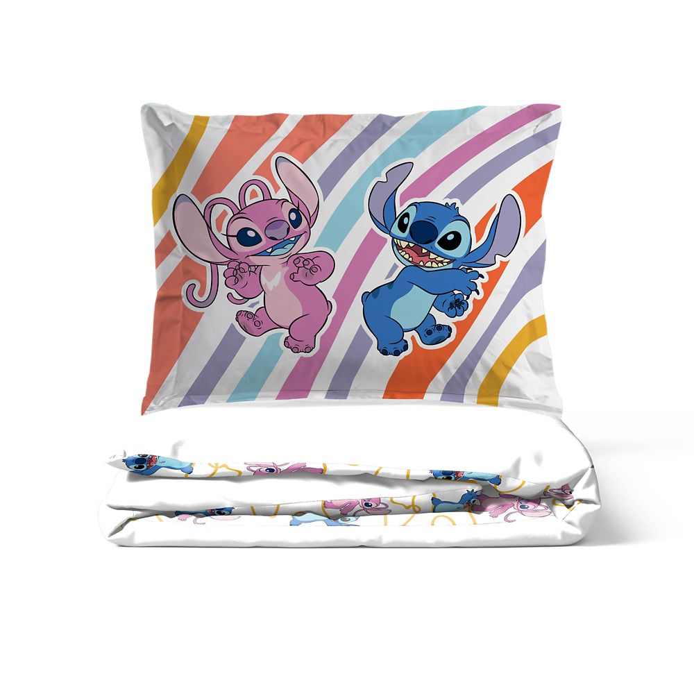 Bedding For Children - 【取寄せ】 ディズニー Disney US公式商品 スティッチ リロとスティッチ リロ エンジェル ベッド フル セット 布団セット 布団 布団カバー 寝具 [並行輸入品] Stitch and Angel Duvet Cover and Sham Bedding Set ? Full ? Lilo & Stitch グッズ ストア プレゼント