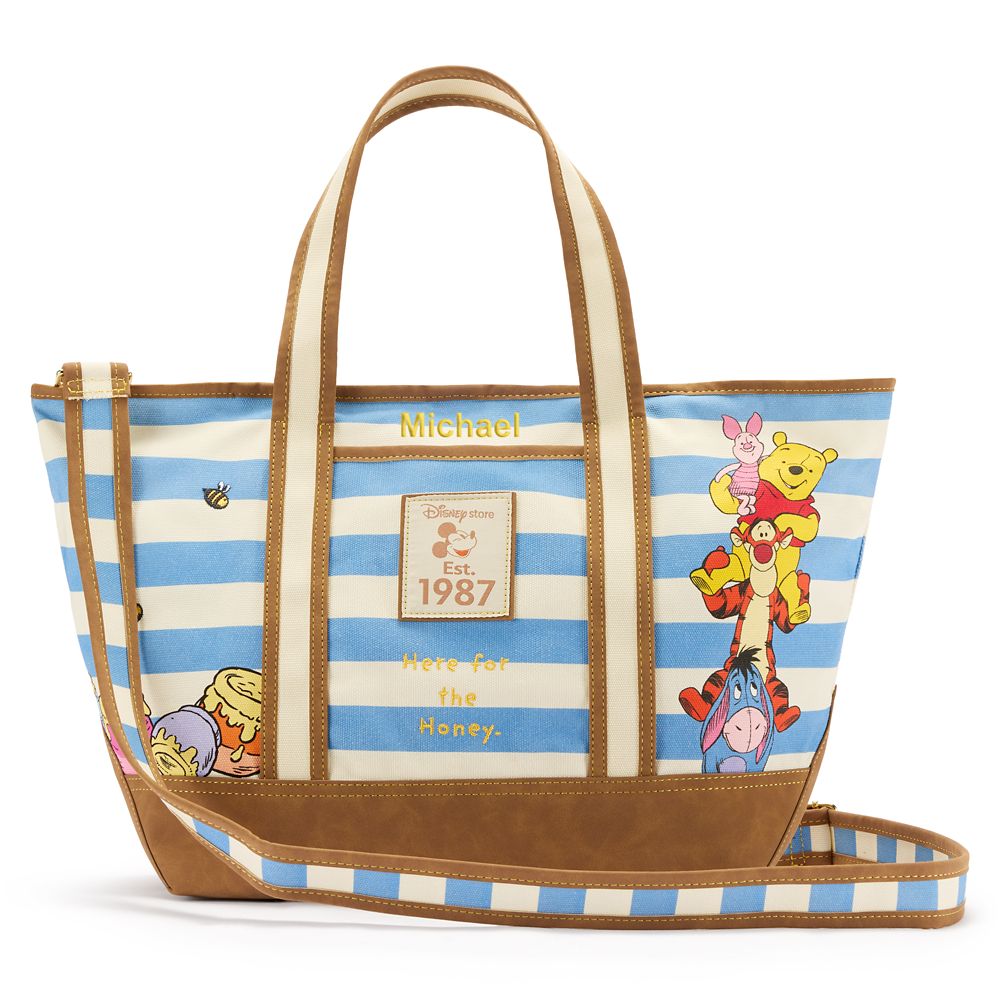 【取寄せ】 ディズニー Disney US公式商品 くまのプーさん ぷーさん プーさん pooh ディズニーストア ディズニーストアー トートバッグ バック 鞄 かばん 手提げ 大サイズ キャンバス 並行輸入品 Winnie the Pooh and Pals Disney Store Est. 1987 Canvas Tote La