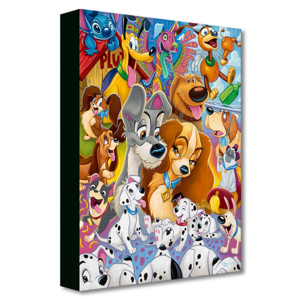 ビーマジカル楽天市場店の【取寄せ】 ディズニー Disney US公式商品 ディズニードックス 限定版 ティムロジャーソン 35cm 限定 40cm キャンバス [並行輸入品] Disney Dogs ''So Many Disney Dogs'' Canvas Artwork by Tim Rogerson ? 16'' x 12 1/2'' ? Limited Edition グッズ ストア プレゼ｜アングル2