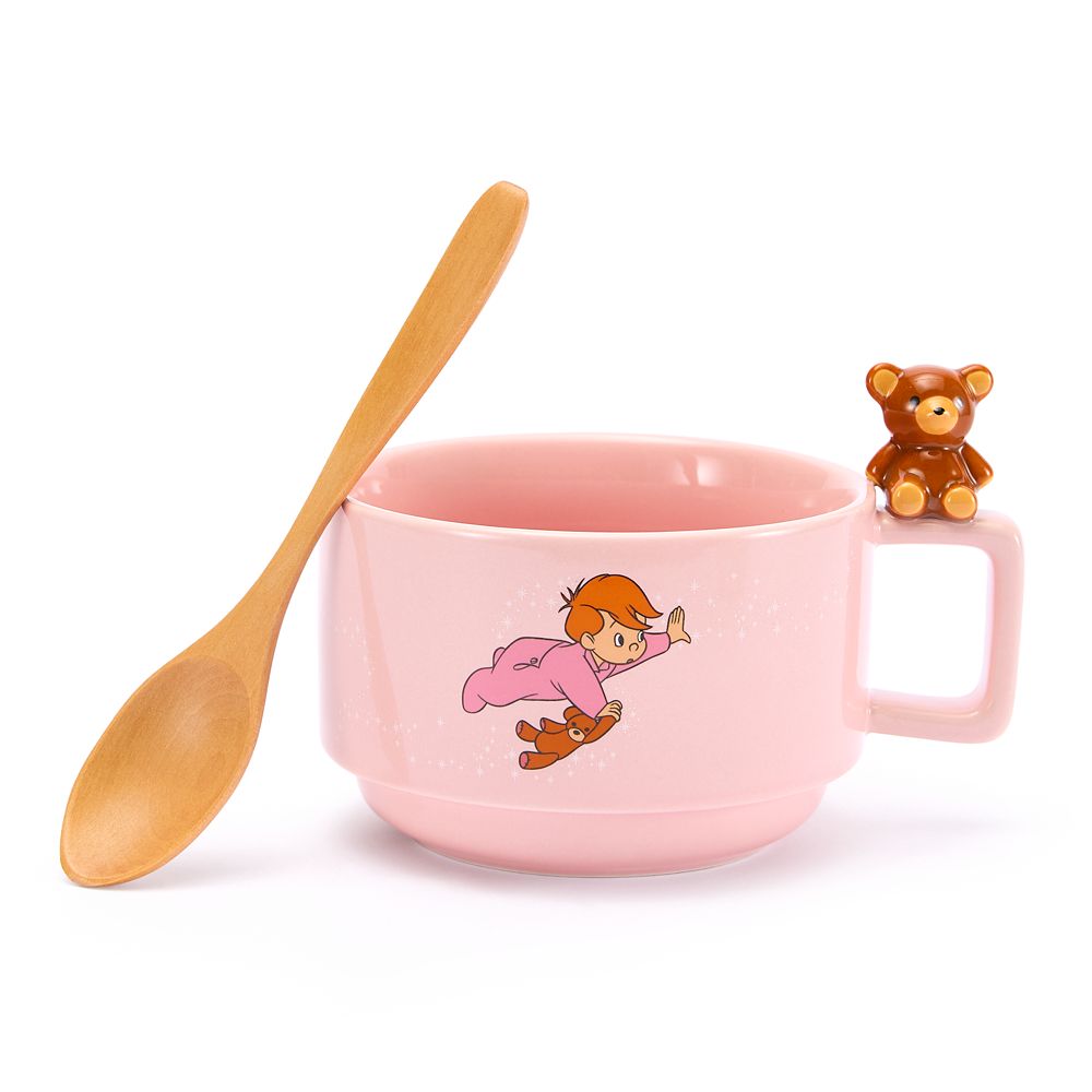 乐天商城 - 【取寄せ】 ディズニー Disney US公式商品 ピーターパン 食器 スプーン マグカップ マグ コップ カップ 木 木製 セット [並行輸入品] Michael Darling Soup Mug and Wooden Spoon Set ? Peter Pan グッズ ストア プレゼント ギフト 誕生日 人気