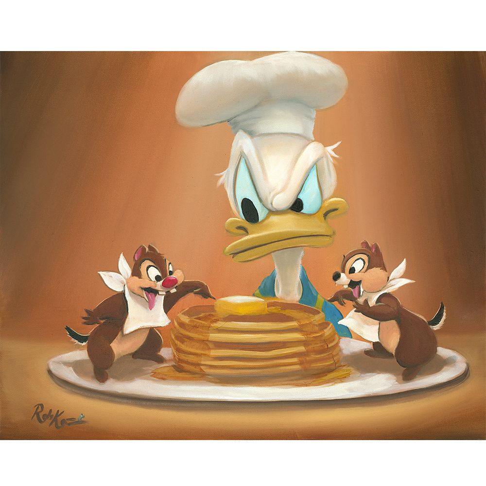 Rakuten - 【取寄せ】 ディズニー Disney US公式商品 ドナルドダック ドナルド Donald チップとデール Chip 'n' Dale デール 限定版 限定 バンド キャンバス キャンバスアート 絵画 絵 アート インテリア 壁 装飾 デザイン [並行輸入品] Donald Duck and Chip 'n Dale ''Breakfas