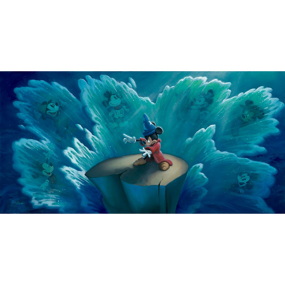 Rakuten - 【取寄せ】 ディズニー Disney US公式商品 ミッキーマウス ミッキー 限定版 限定 キャンバス キャンバスアート 絵画 絵 アート インテリア 壁 装飾 デザイン [並行輸入品] Mickey Mouse ''Tides of Time'' Gallery Wrapped Canvas by Rob Kaz ? Limited Edition グッ