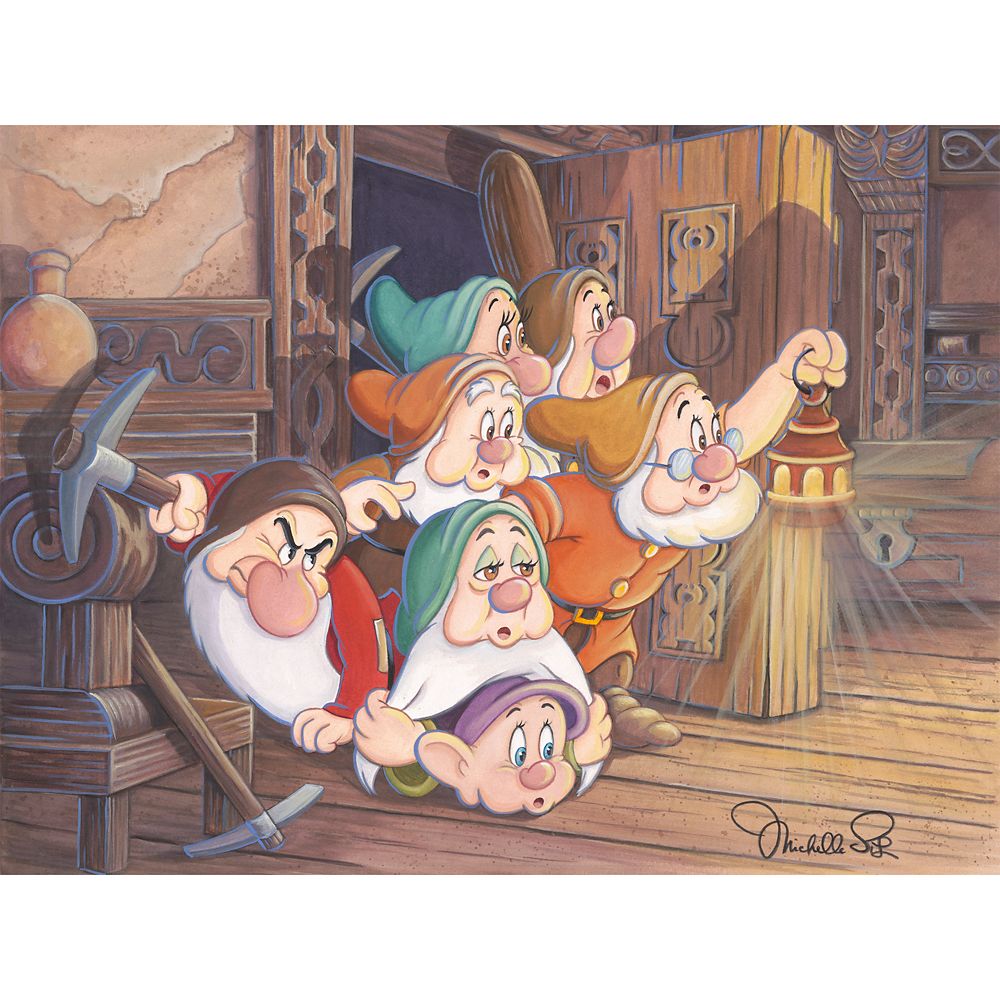 【取寄せ】 ディズニー Disney US公式商品 白雪姫 7人の小人たち プリンセス 限定版 限定 コテージ 小屋 キャンバス キャンバスアート 絵画 絵 アート インテリア 壁 装飾 デザイン [並行輸入品] Snow White and the Seven Dwarfs ''Intruder in the Cottage'' Gallery