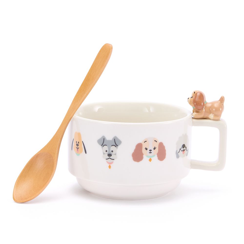 樂天商城 - 【取寄せ】 ディズニー Disney US公式商品 ディズニードックス 食器 スプーン マグカップ マグ コップ カップ 木 木製 セット [並行輸入品] Disney Dogs Soup Mug and Wooden Spoon Set グッズ ストア プレゼント ギフト 誕生日 人気