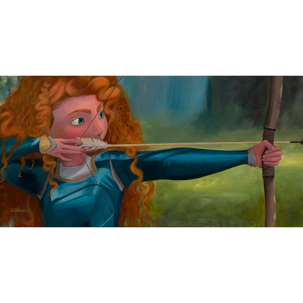 Rakuten - 【取寄せ】 ディズニー Disney US公式商品 メリダとおそろしの森 プリンセス メリダ サイン 限定版 標識 標示 限定 キャンバス キャンバスアート 絵画 絵 アート インテリア 壁 装飾 デザイン [並行輸入品] Merida ''Fate Within Us'' Gallery Wrapped Canvas by Arien