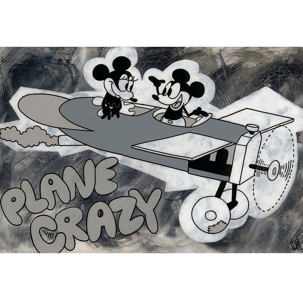 Rakuten - 【取寄せ】 ディズニー Disney US公式商品 ミッキーマウス ミッキー ミニーマウス ミニー 限定版 限定 キャンバス キャンバスアート 絵画 絵 アート インテリア 壁 装飾 デザイン [並行輸入品] Mickey and Minnie Mouse ''Plane Crazy'' Gallery Wrapped Canvas by Bea