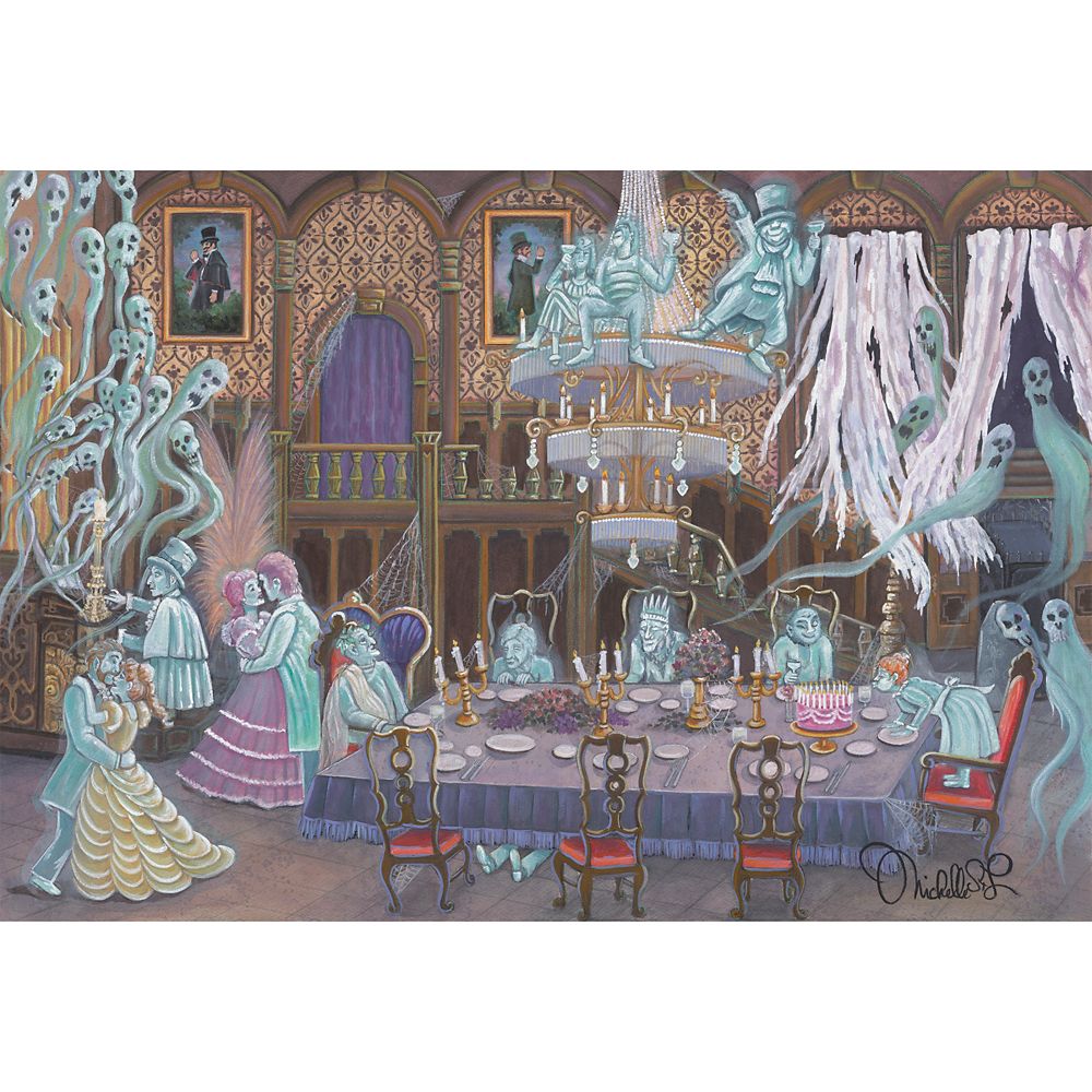 Rakuten - 【取寄せ】 ディズニー Disney US公式商品 ホーンテッドマンション ボール 限定版 限定 キャンバス キャンバスアート 絵画 絵 アート インテリア 壁 装飾 デザイン [並行輸入品] The Haunted Mansion ''Haunted Ballroom'' Gallery Wrapped Canvas by Michelle St.Laur