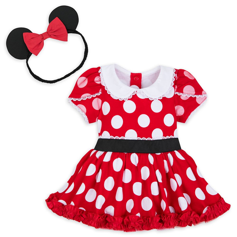 【取寄せ】 ディズニー Disney US公式商品 ミニーマウス ミニー コスチューム 衣装 ドレス 服 コスプレ ハロウィン ハロウィーン ロンパース ボディスーツ ボディースーツ ベビー 赤ちゃん 幼児 女の子 男の子 並行輸入品 Minnie Mouse Costume Bodysuit for Baby Red