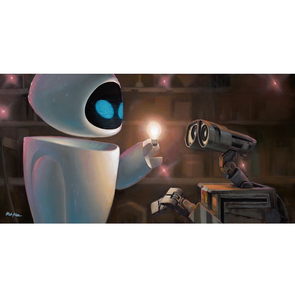Graphic - 【取寄せ】 ディズニー Disney US公式商品 ウォーリー WALL-E 限定版 限定 75cm 37.5cm キャンバス [並行輸入品] WALL?E ''Electrifying'' Canvas Artwork by Rob Kaz ? 15'' x 30'' ? Limited Edition グッズ ストア プレゼント ギフト 誕生日 人気