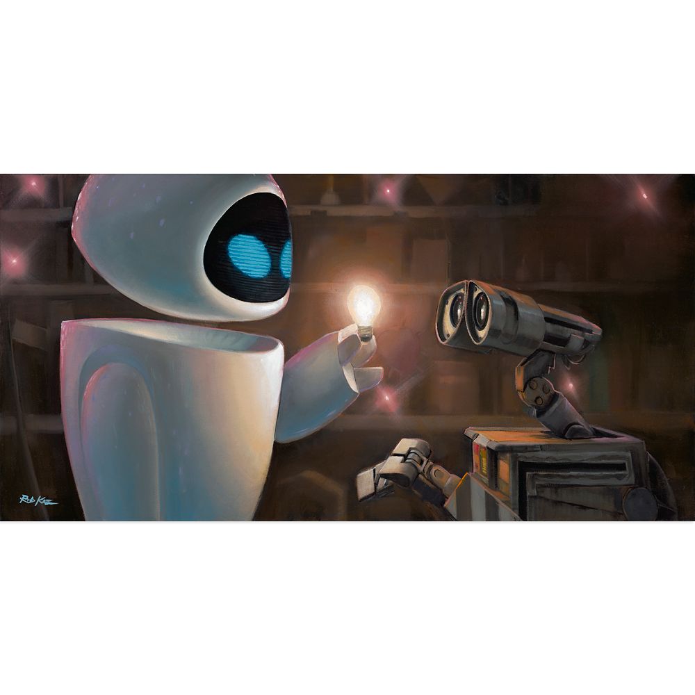 Graphic - 【取寄せ】 ディズニー Disney US公式商品 ウォーリー WALL-E 限定版 限定 50cm 25cm キャンバス [並行輸入品] WALL?E ''Electrifying'' Canvas Artwork by Rob Kaz ? 10'' x 20'' ? Limited Edition グッズ ストア プレゼント ギフト 誕生日 人気