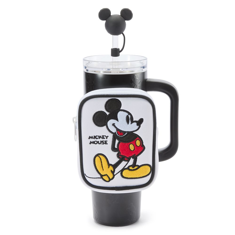乐天商城 - 【取寄せ】 ディズニー Disney US公式商品 ミッキーマウス ミッキー タンブラー カップ 水筒 コップ 食器 ストロー ストロー付き ケース ステンレス製 ジップケース [並行輸入品] Mickey Mouse 30 oz. Stainless Steel Travel Tumbler with Straw plus Zip Case グッズ