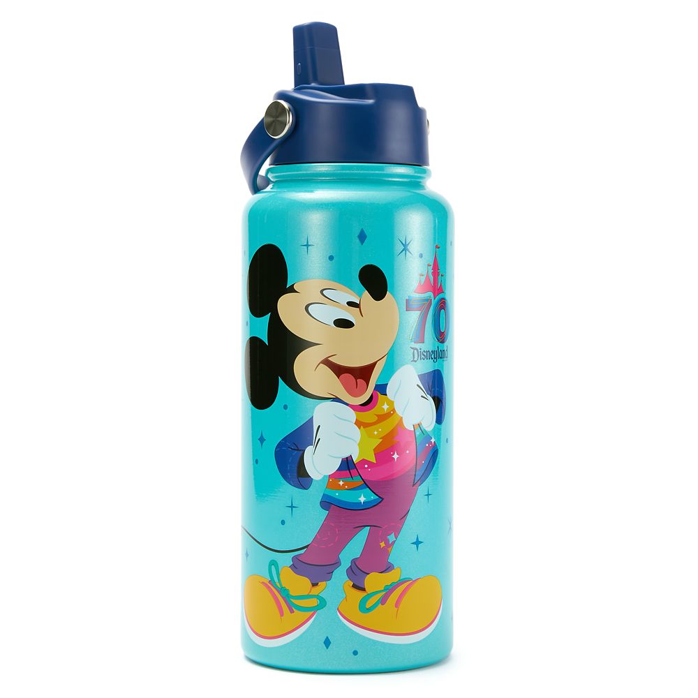 Rakuten - 【取寄せ】 ディズニー Disney US公式商品 ミッキーマウス ミッキー ディズニーランド 水筒 ウォーターボトル ストロー ボトル ステンレス製 [並行輸入品] Mickey Mouse and Friends 33 oz. Stainless Steel Water Bottle with Built-In Straw ? Disneyland 70th Anni