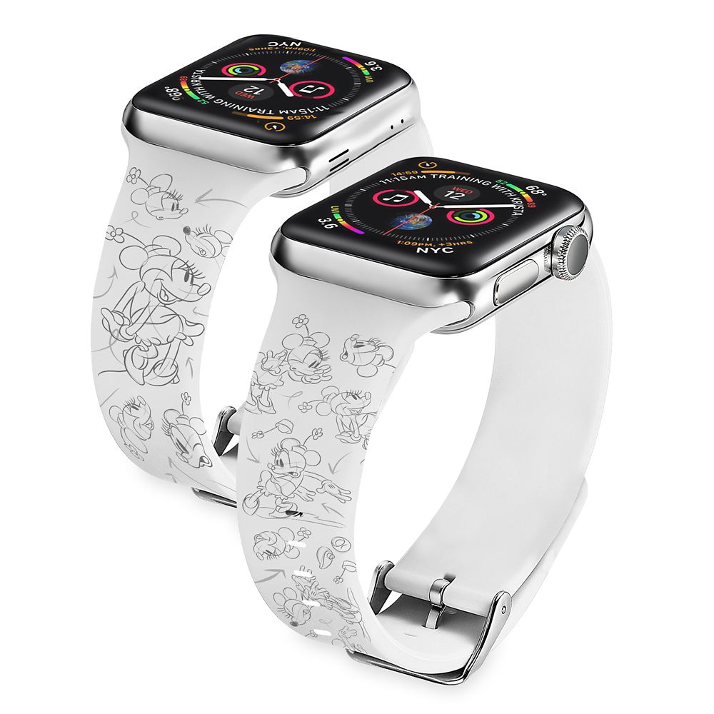 【あす楽】 ディズニー Disney US公式商品 ミニーマウス ミニー スマートウォッチ アップルウォッチ バンド apple watch iphone 腕時計 時計 [並行輸入品] Minnie Mouse Sketch Art Smart Watch Band グッズ ストア プレゼント ギフト クリスマス 誕生日 人気