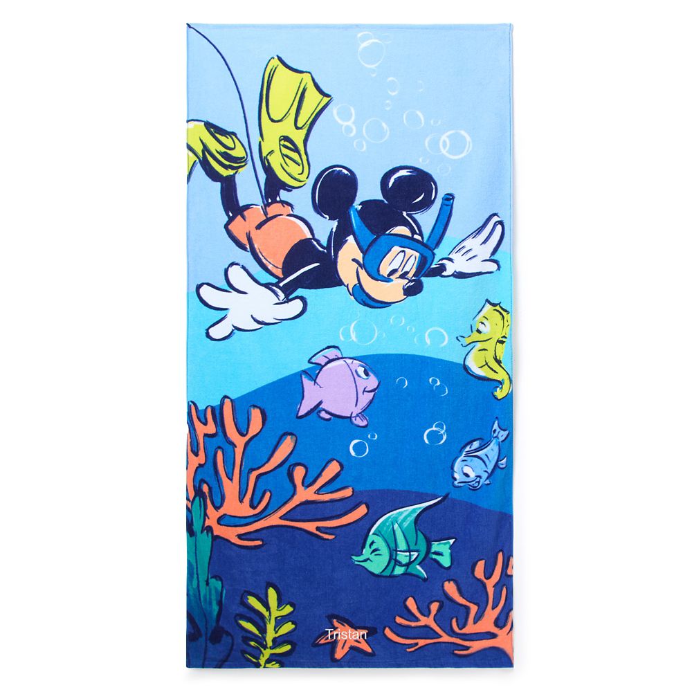 Rakuten - 【取寄せ】 ディズニー Disney US公式商品 ミッキーマウス ミッキー タオル 布巾 ビーチタオル バスタオル [並行輸入品] Mickey Mouse Beach Towel ? Personalized グッズ ストア プレゼント ギフト 誕生日 人気