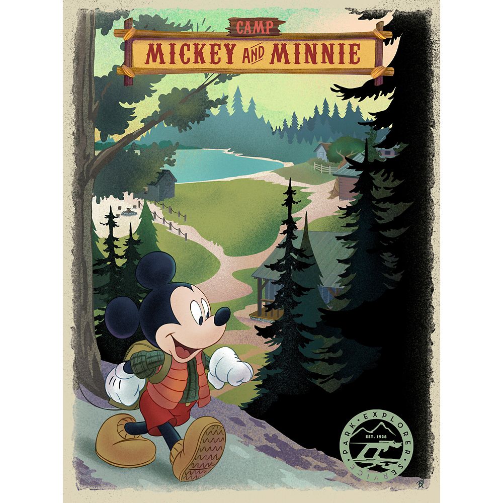 乐天商城 - 【取寄せ】 ディズニー Disney US公式商品 ミッキーマウス ミッキー ミニーマウス ミニー サイン 限定版 限定 キャンバス キャンバスアート 絵画 絵 アート インテリア 壁 装飾 デザイン [並行輸入品] Mickey Mouse ''Camp Mickey and Minnie!'' Gallery Wrapped Canva
