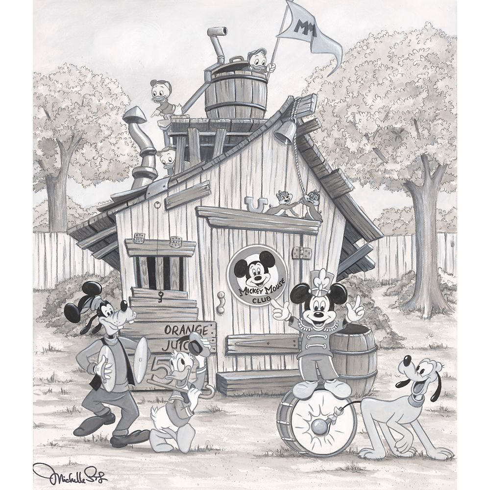 Graphic - 【取寄せ】 ディズニー Disney US公式商品 ミッキーマウス ミッキー クラブハウス 限定版 限定 70cm 60cm キャンバス [並行輸入品] Mickey Mouse and Friends ''Mickey Mouse Clubhouse'' Canvas Artwork by Michelle St.Laurent ? 28'' x 24'' ? Limited Edition グ
