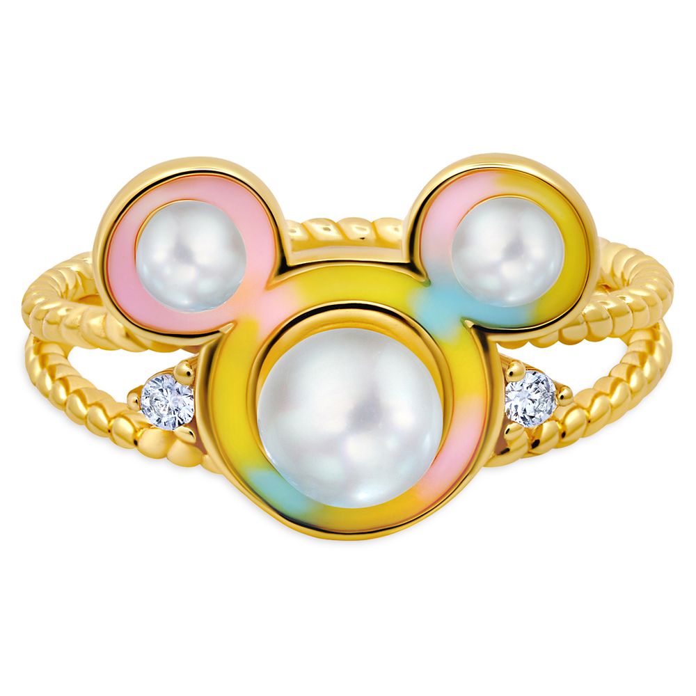 【取寄せ】 ディズニー Disney US公式商品 ミッキーマウス ミッキー 指輪 リング ジュエリー アクセサリー クリスル CRISLU [並行輸入品] Mickey Mouse Icon Shell Pearl Ring by CRISLU ? Gold グッズ ストア プレゼント ギフト 誕生日 人気