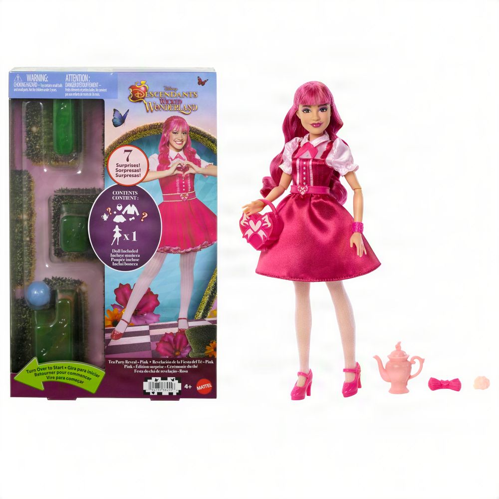 【取寄せ】 ディズニー Disney US公式商品 ディセンダント ディセンダンツ 人形 ドール フィギュア おもちゃ パーティー ティーパーティー 27.5cm [並行輸入品] Pink ''Tea Party Reveal'' Doll ? Descendants: Wicked Wonderland ? 11''