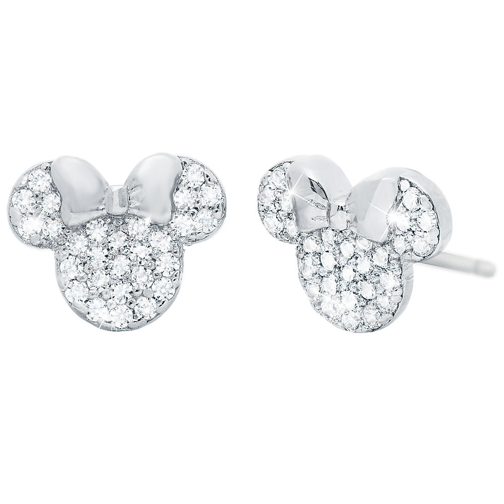 【取寄せ】 ディズニー Disney US公式商品 ミニーマウス ピアス ジュエリー アクセサリー [並行輸入品] Minnie Mouse Icon Stud Earrings by CRISLU グッズ ストア プレゼント ギフト 誕生日 …