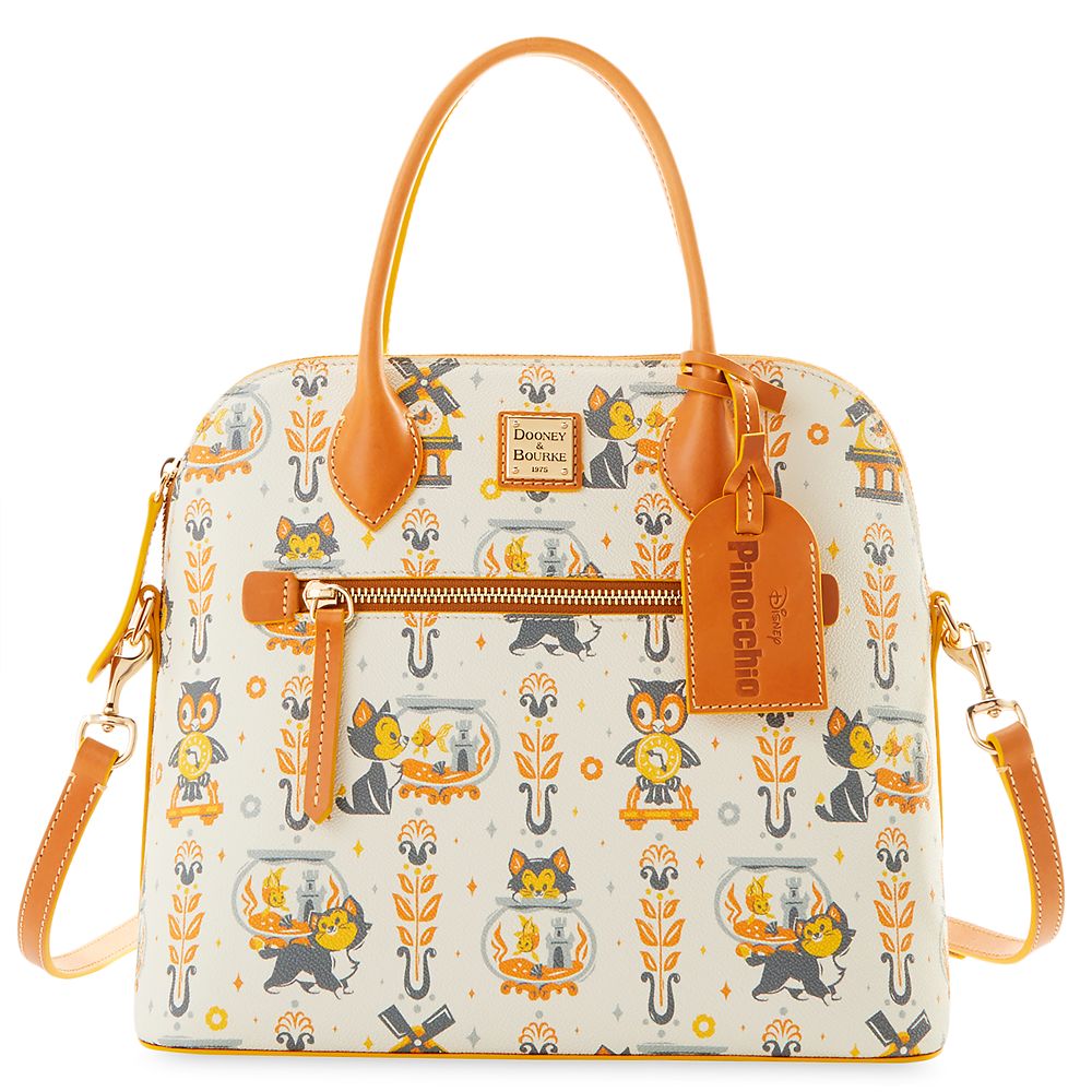 【取寄せ】 ディズニー Disney US公式商品 ピノキオ ドゥニーバーク Dooney & Bourke フィガロ ミニーマウス ミニー クレオ 金魚 手提げバッグ かばん バック バッグ 鞄 [並行輸入品] Figaro and Cleo Satchel Bag ? Pinocchio グッズ ストア プレゼント ギフト クリスマス