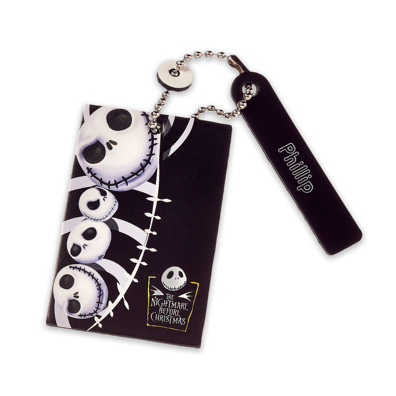 【1-2日以内に発送】 ディズニー Disney US公式商品 ジャックスケリントン タグ ラゲージタグ 本革製 ふだ ネームタグ ネームプレート ナイトメアビフォアクリスマス 鞄 カバン スーツケース 旅行 バッグ [並行輸入品] Jack Skellington Leather Luggage Tag グッズ スのサムネイル