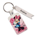 【取寄せ】 ディズニー Disney US公式商品 ミニーマウス キーチェーン アクセサリー キーホルダー 署名 サイン [並行輸入品] Minnie Mouse Signature Leather Keychain - Personalizable グッズ ストア プレゼント ギフト 誕生日 人気 クリスマス 誕生日 プレゼント ギフ