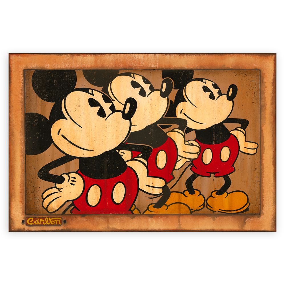 【取寄せ】 ディズニー Disney US公式商品 ミッキーマウス ミッキー 絵画 絵 アート ジクリー ジークレー ジクリー版画 インテリア 装飾 限定版 限定 ヴィンテージ ビンテージ [並行輸入品] Mickey Mouse ''Three Vintage Mickeys'' Giclee by Trevor Carlton ? Limited Edi