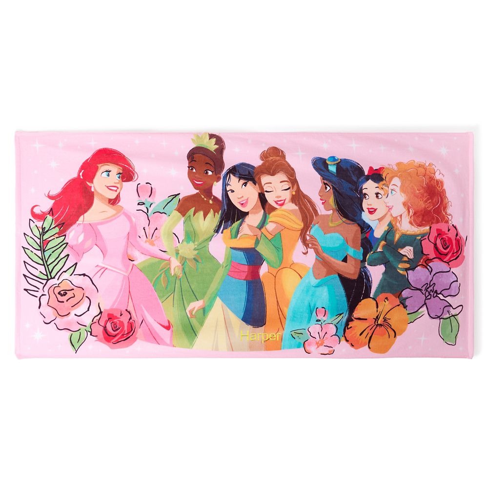[주문] 디즈니 Disney US 공식 상품 프린세스 수건 포건 비치 타월 목욕 타월 [병행 수입품] Disney Princess Beach Towel ? Personalized 상품 스토어 선물 생일 인기