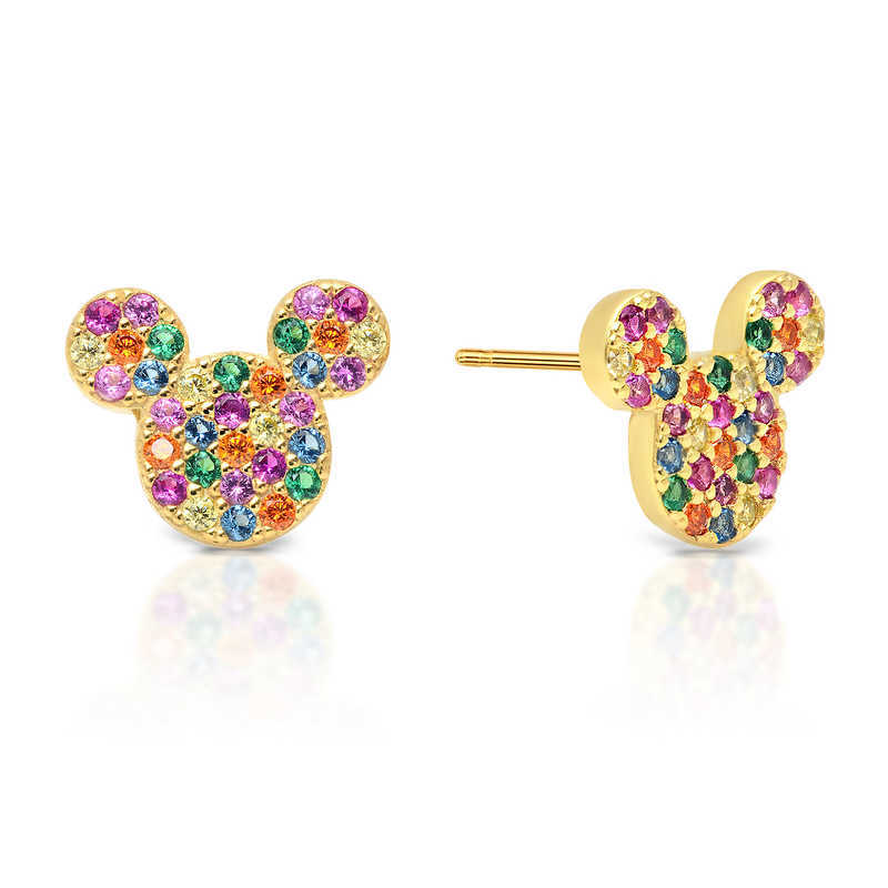 【取寄せ】 ディズニー Disney US公式商品 ミッキーマウス ミッキー ピアス ジュエリー アクセサリー リボン クリスル CRISLU [並行輸入品] Mickey Mouse Rainbow Icon Earrings by グッズ ス…