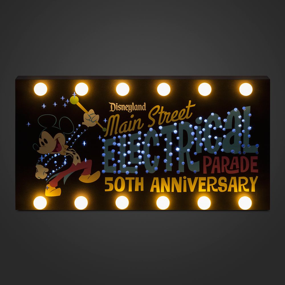 【取寄せ】 ディズニー Disney US公式商品 メインストリート エレクトリカルパレード 50周年記念 光る ライトアップ ウォールデカール 壁 インテリア 装飾 アート 絵 絵画 飾り [並行輸入品] The Main Street Electrical Parade 50th Anniversary Light-Up Wall Decor グッズ