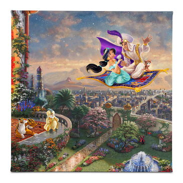 【取寄せ】 ディズニー Disney US公式商品 アラジン ジャスミン プリンセス トーマスキンケード Thomas Kinkade キャンバス [並行輸入品] 'Aladdin'' Gallery Wrapped Canvas by Studios グッズ ストア プレゼント ギフト クリスマス 誕生日 人気