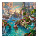 【取寄せ】 ディズニー Disney US公式商品 ピーターパン トーマスキンケード Thomas Kinkade キャンバス 絵画 アート インテリア 絵 飾り アートワーク [並行輸入品] 'Peter Pan's Never Land'' Gallery Wrapped Canvas グッズ ストア プレゼント ギフト ク