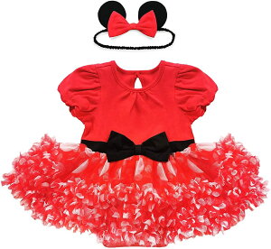 【あす楽】日本サイズ80 ディズニー Disney US公式商品 ミニーマウス ミニー コスチューム 衣装 ドレス 服 コスプレ ハロウィン ハロウィーン ロンパース ボディスーツ ボディースーツ ベビー 赤ちゃん 幼児 女の子 男の子 [並行輸入品] Minnie Mouse Costume Bodysuit