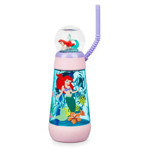 【取寄せ】 ディズニー Disney US公式商品 リトルマーメイド アリエル Ariel プリンセス タンブラー カップ 水筒 コップ 食器 ストロー スノーグローブ 置物 ストロー付き [並行輸入品] Snowglobe Tumbler with Straw グッズ ストア プレゼント ギフト クリスマス 誕生日 人