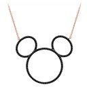 【取寄せ】 ディズニー Disney US公式商品 ミッキーマウス ミッキー ネックレス ジュエリー アクセサリー ローズ ゴールド 大サイズ クリスル CRI...