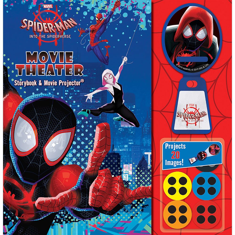 【取寄せ】 ディズニー Disney US公式商品 スパイダーマン 絵本 洋書 英語 並行輸入品 Spider-Man: Into the Spider-Verse Movie Theater Storybook and Projector グッズ ストア プレゼント ギフト クリスマス 誕生日 人気