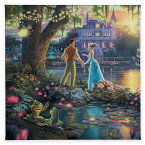 【取寄せ】 ディズニー Disney US公式商品 プリンセスと魔法のキス ティアナ プリンセス トーマスキンケード Thomas Kinkade キャンバス 絵画 アート インテリア 絵 飾り アートワーク [並行輸入品] 'The Princess and the Frog'' Gallery Wrapped Canvas グ