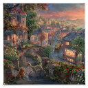 【取寄せ】 ディズニー Disney US公式商品 わんわん物語 レディ トランプ トーマスキンケード Thomas Kinkade キャンバス 絵画 アート インテリア 絵 飾り アートワーク [並行輸入品] 'Lady and the Tramp'' Gallery Wrapped Canvas グッズ ストア プレゼン 1