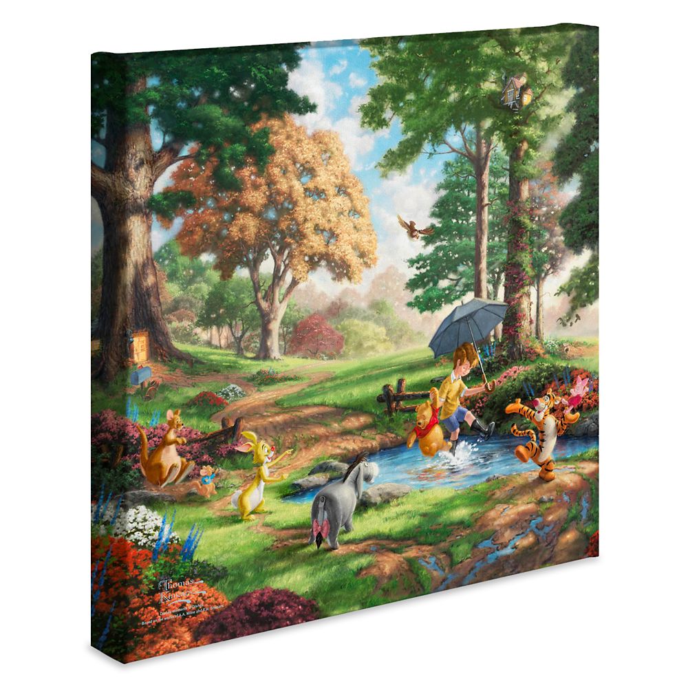 【取寄せ】 ディズニー Disney US公式商品 くまのプーさん ぷーさん プーさん トーマスキンケード Thomas Kinkade キャンバス 絵画 アート インテリア 絵 飾り アートワーク [並行輸入品] 'Winnie the Pooh I'' Gallery Wrapped Canvas グッズ ストア プレゼ 2