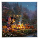  ディズニー Disney US公式商品 ミッキーマウス ミッキー ミニーマウス ミニー トーマスキンケード Thomas Kinkade キャンバス 絵画 アート インテリア 絵 飾り アートワーク  'Mickey and Minnie Sweetheart Campfire'' Gallery Wrappe