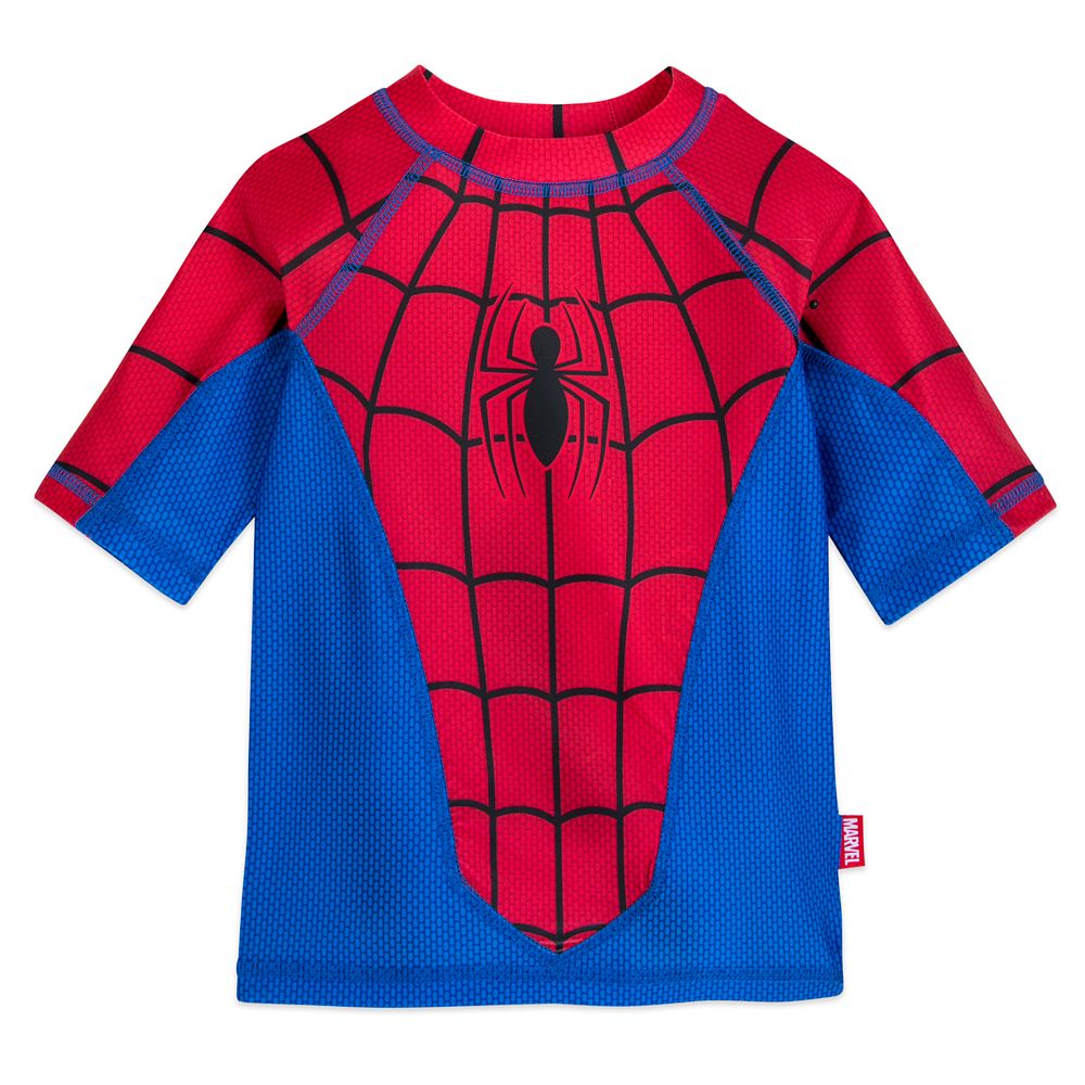 サイズ120 ディズニー Disney US公式商品 スパイダーマン 水着 ラッシュガード シャツ 服 男の子用 子供 男の子 ボーイズ [並行輸入品] Spider-Man Rash Guard for Boys グッズ ストア プレゼント ギフト クリスマス 誕生日 人気