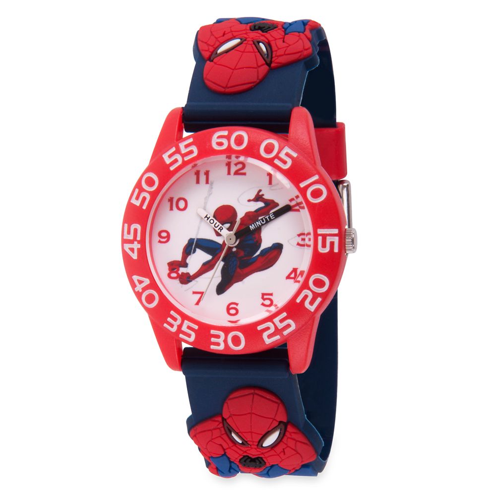  ディズニー Disney US公式商品 スパイダーマン 腕時計 時計 バンド 子供 キッズ 男の子  Spider-Man Time Teacher Watch for Kids 3D Band グッズ ストア プレゼント ギフト クリスマス 誕生日 人気