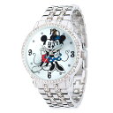 【取寄せ】 ディズニー Disney US公式商品 ミッキーマウス ミッキー ミニーマウス ミニー 腕時計 時計 レディース 大人 女性 [並行輸入品] Mickey and Minnie Mouse Silver Alloy Watch for Women グッズ ストア プレゼント ギフト クリスマス 誕生日 人気