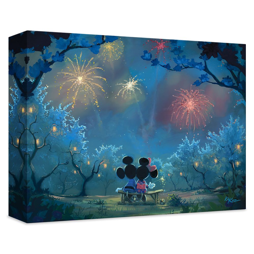 楽天ビーマジカル楽天市場店【取寄せ】 ディズニー Disney US公式商品 ミッキー ミニー 花火 ミッキーマウス ミニーマウス 限定版 限定 キャンバス 絵画 アート インテリア 絵 飾り アートワーク [並行輸入品] 'Memories of Summer'' Gicl?e on Canvas by Rob Kaz ? Limited Edition グッズ ストア