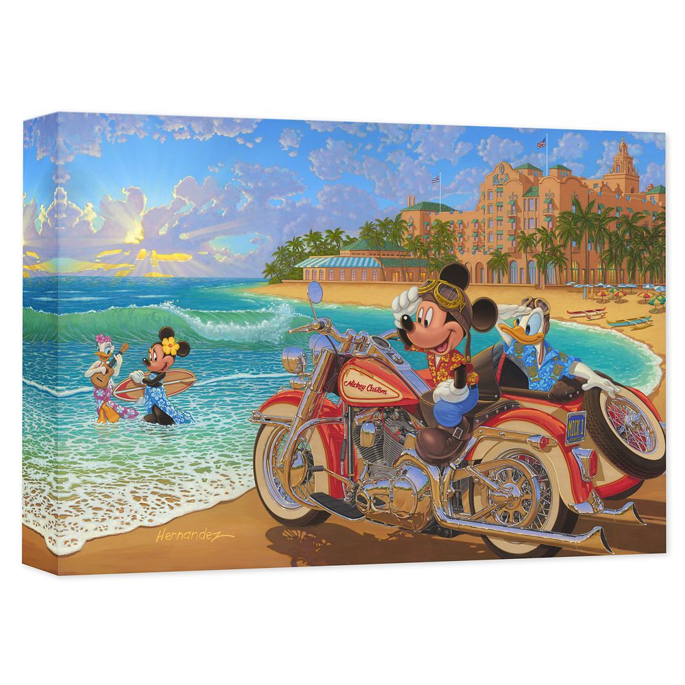 【取寄せ】 ディズニー Disney US公式商品 ミッキーマウス ミッキー キャンバス 絵画 アート インテリア 絵 飾り アートワーク 並行輸入品 Mickey Mouse and Friends 039 039 Where the Road Meets Sea 039 039 Gicl e on Canvas by Manuel Hernandez グッズ ストア プレゼント ギ