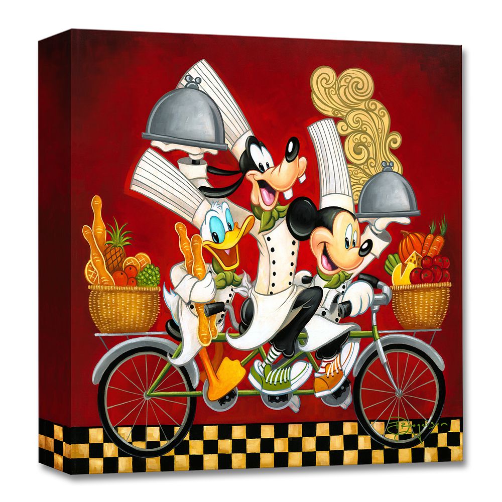 楽天ビーマジカル楽天市場店【取寄せ】 ディズニー Disney US公式商品 ミッキーマウス ミッキー ティム・ロジャーソン キャンバス 絵画 アート インテリア 絵 飾り アートワーク [並行輸入品] Mickey Mouse and Friends ''Wheeling with Flavor'' Gicl?e on Canvas by Tim Rogerson グッズ ストア