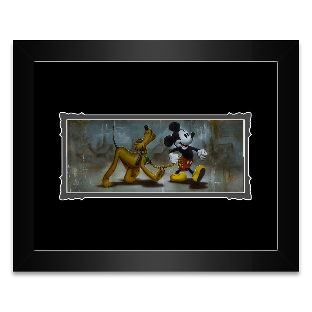 楽天ビーマジカル楽天市場店【取寄せ】 ディズニー Disney US公式商品 ミッキーマウス ミッキー プルート Pluto 絵 アート デラックスプリント 絵画 プリント インテリア フレーム付き 額付き [並行輸入品] Mickey Mouse and ''Man's Best Friend'' Framed Deluxe Print by Noah グッズ ストア プ